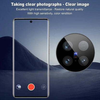 For vivo X100 Ultra imak Black Version HD Glass Rear Camera Lens Film, Self-positioning Version