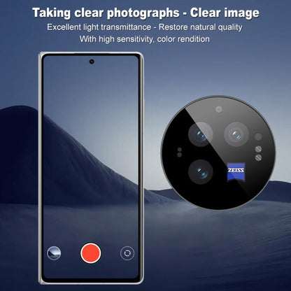 For vivo X Fold3 imak Black Version HD Glass Rear Camera Lens Film, Self-positioning Version