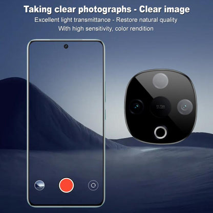 For vivo Y300 imak Black Version HD Glass Rear Camera Lens Film, Self-positioning Version