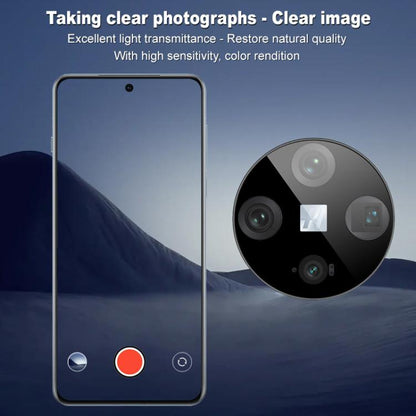 For OPPO Find X8 Pro 5G imak Black Version HD Glass Rear Camera Lens Film, Self-positioning Version