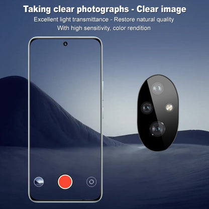 For Honor 200 imak Black Version HD Glass Rear Camera Lens Film, Self-positioning Version