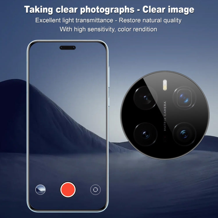 For Honor Magic7 Pro imak Black Version HD Glass Rear Camera Lens Film, Self-positioning Version