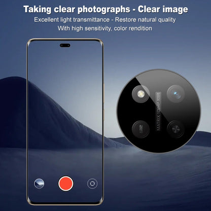 For Honor X60 Pro / X9c imak Black Version HD Glass Rear Camera Lens Film, Self-positioning Version