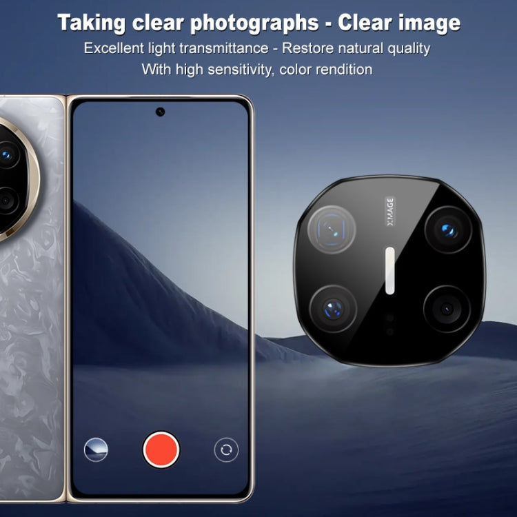 For Huawei Mate X6 imak Black Version HD Glass Rear Camera Lens Film, Self-positioning Version