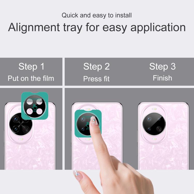 For Huawei nova 14 Pro imak Black Version HD Glass Rear Camera Lens Film, Self-positioning Version