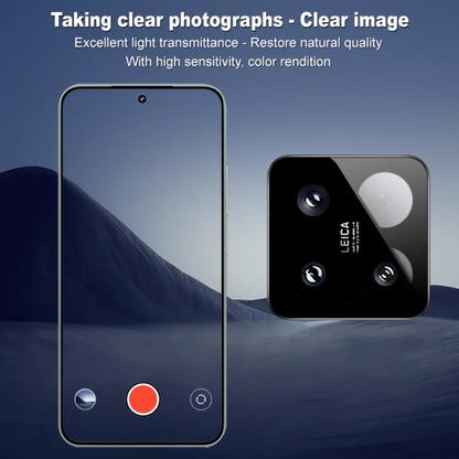 For Xiaomi 15 imak Black Version HD Glass Rear Camera Lens Film, Self-positioning Version