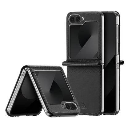 Pour Samsung Galaxy Z Flip6 / Flip7 FE Étui de téléphone DUX DUCIS Série Bril en PU + TPU (Noir)