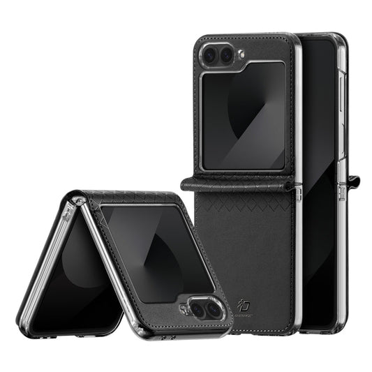 For Samsung Galaxy Z Flip6 / Flip7 FE DUX DUCIS Bril Series PU + TPU Phone Case(Black)