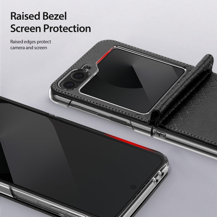 Pour Samsung Galaxy Z Flip6 / Flip7 FE Étui de téléphone DUX DUCIS Série Bril en PU + TPU (Noir)