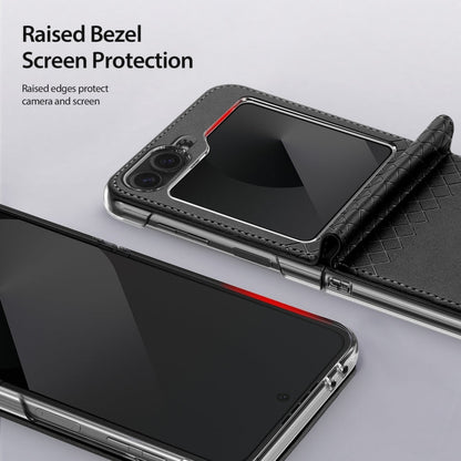 Pour Samsung Galaxy Z Flip6 / Flip7 FE Étui de téléphone DUX DUCIS Série Bril en PU + TPU (Noir)