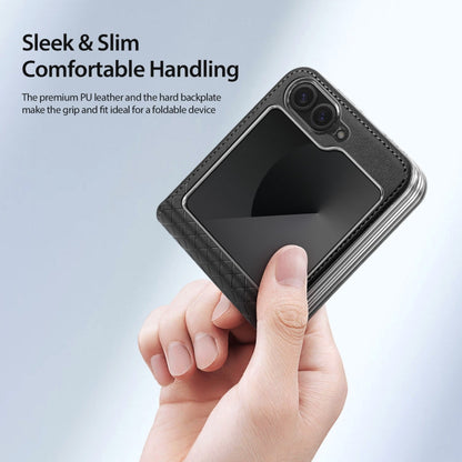 Pour Samsung Galaxy Z Flip6 / Flip7 FE Étui de téléphone DUX DUCIS Série Bril en PU + TPU (Noir)