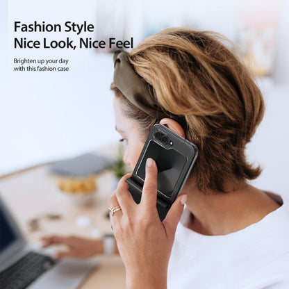 Pour Samsung Galaxy Z Flip6 / Flip7 FE Étui de téléphone DUX DUCIS Série Bril en PU + TPU (Noir)