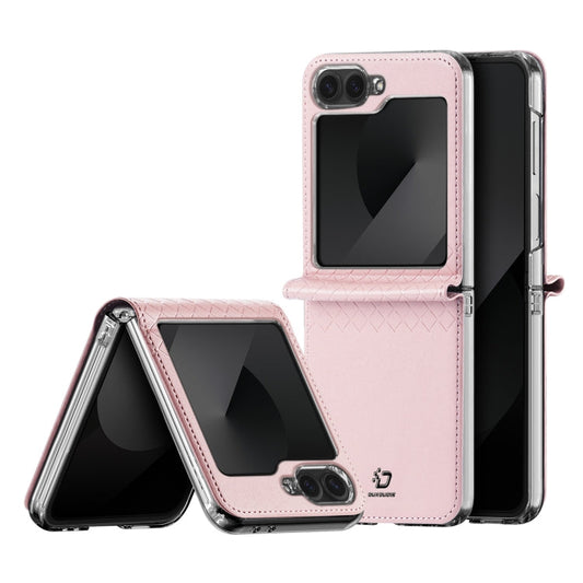 For Samsung Galaxy Z Flip6 / Flip7 FE DUX DUCIS Bril Series PU + TPU Phone Case(Pink)