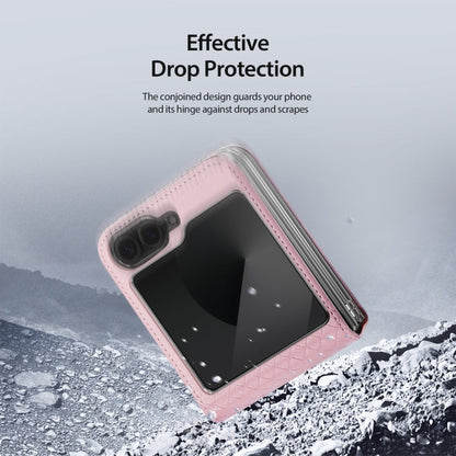 Pour Samsung Galaxy Z Flip6 / Flip7 FE DUX DUCIS Série Bril Étui de téléphone en PU + TPU (Rose)