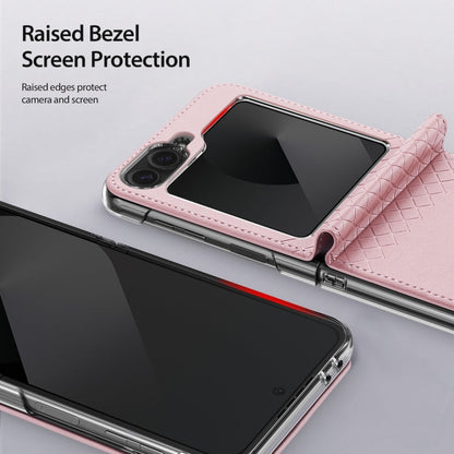 Pour Samsung Galaxy Z Flip6 / Flip7 FE DUX DUCIS Série Bril Étui de téléphone en PU + TPU (Rose)