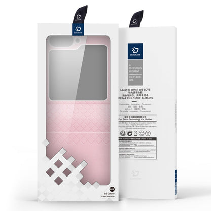 Pour Samsung Galaxy Z Flip6 / Flip7 FE DUX DUCIS Série Bril Étui de téléphone en PU + TPU (Rose)