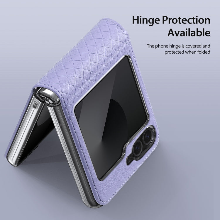 For Samsung Galaxy Z Flip6 / Flip7 FE DUX DUCIS Bril Series PU + TPU Phone Case(Purple)