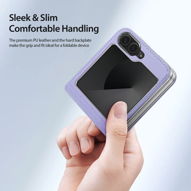 For Samsung Galaxy Z Flip6 / Flip7 FE DUX DUCIS Bril Series PU + TPU Phone Case(Purple)