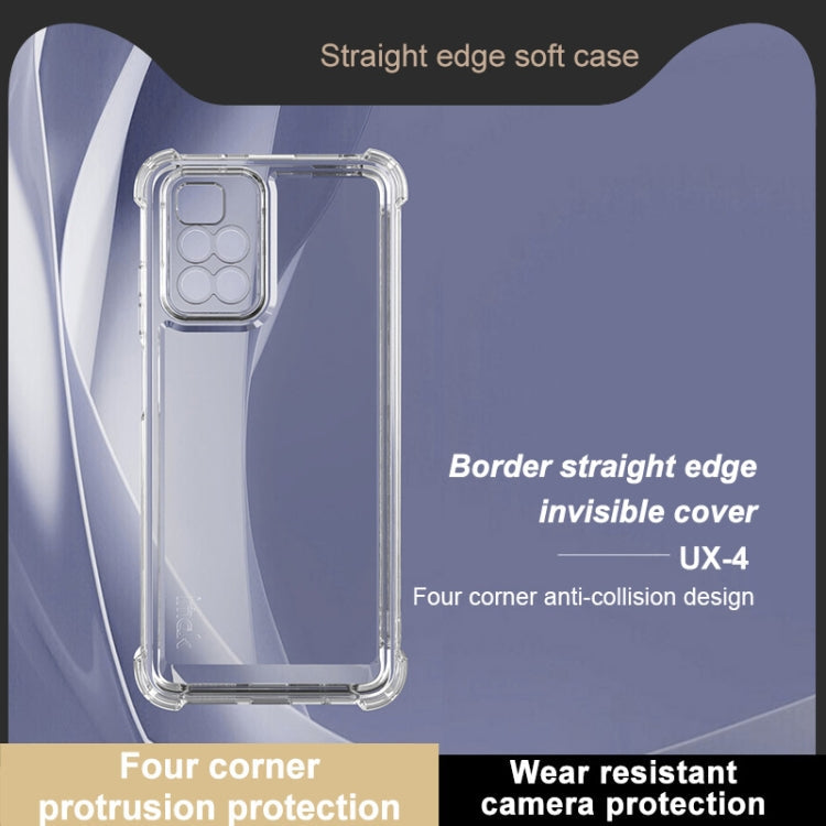 For Redmi 10 4G Global IMAK UX-4 Series Four-corner Shockproof Phone Case(Transparent)
