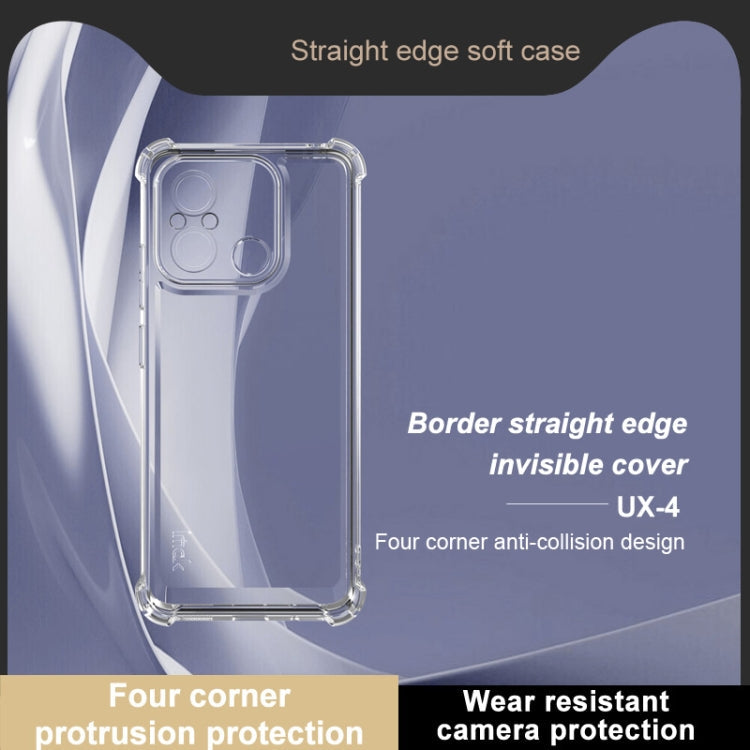 For Redmi 12C 4G / Redmi 11A 4G IMAK UX-4 Series Four-corner Shockproof Phone Case(Transparent)