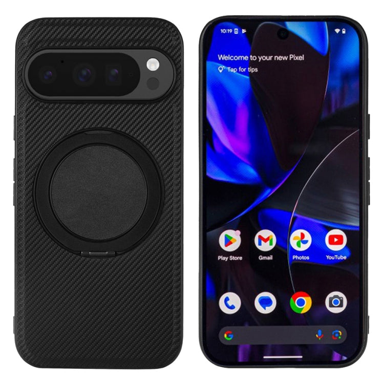 For Google Pixel 9 / Pixel 9 Pro ViLi TCY Series Kevlar Leather Texture Rotating Holder Phone Case(Black)