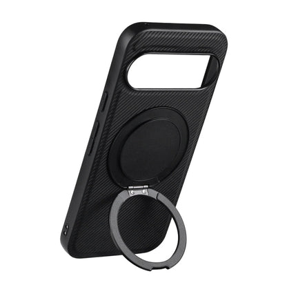 For Google Pixel 9 / Pixel 9 Pro ViLi TCY Series Kevlar Leather Texture Rotating Holder Phone Case(Black)