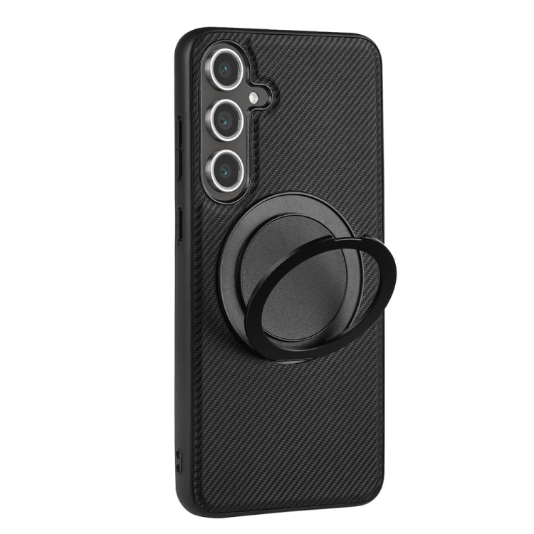 For Samsung Galaxy S24+ 5G ViLi TCY Series Kevlar Leather Texture Rotating Holder Phone Case(Black)