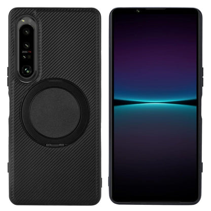 Pour Sony Xperia 1 IV ViLi TCY Series Étui de téléphone en cuir Kevlar avec support rotatif (noir)