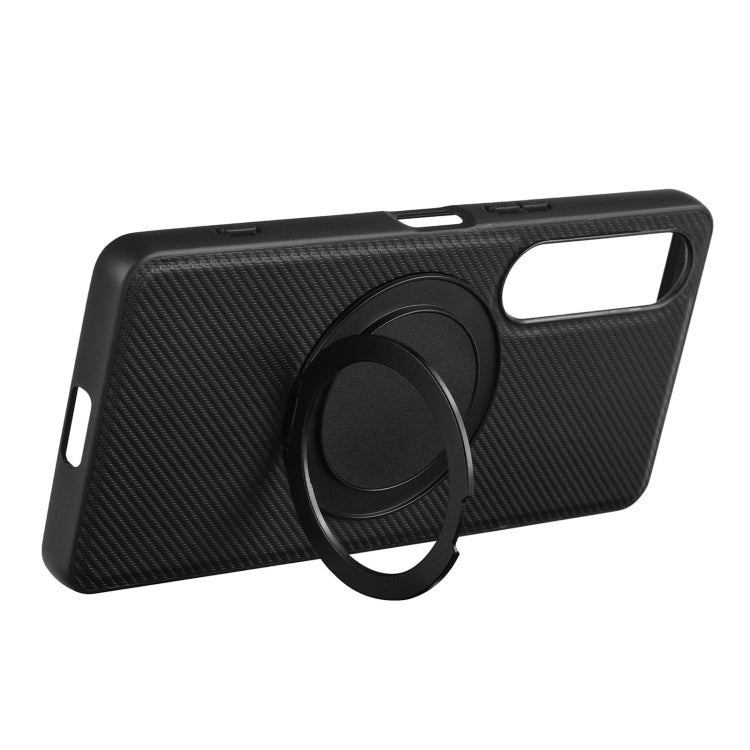 Pour Sony Xperia 1 IV ViLi TCY Series Étui de téléphone en cuir Kevlar avec support rotatif (noir)