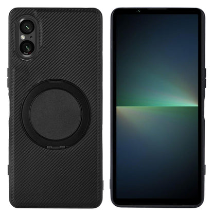 For Sony Xperia 5 V ViLi TCY Series Kevlar Leather Texture Rotating Holder Phone Case(Black)