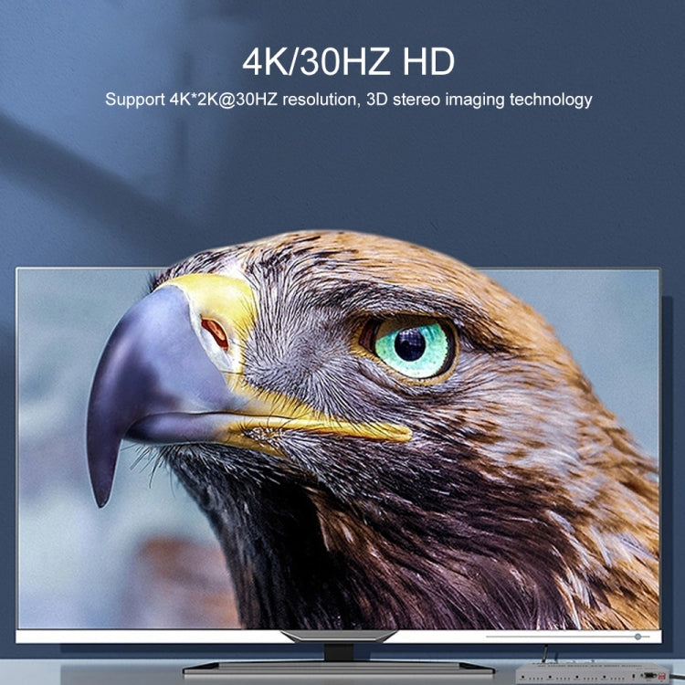 Measy MT4324 Matrice HDMI 4K 30Hz 2 entrées 4 sorties avec commutation fluide, prise AU (Noir)