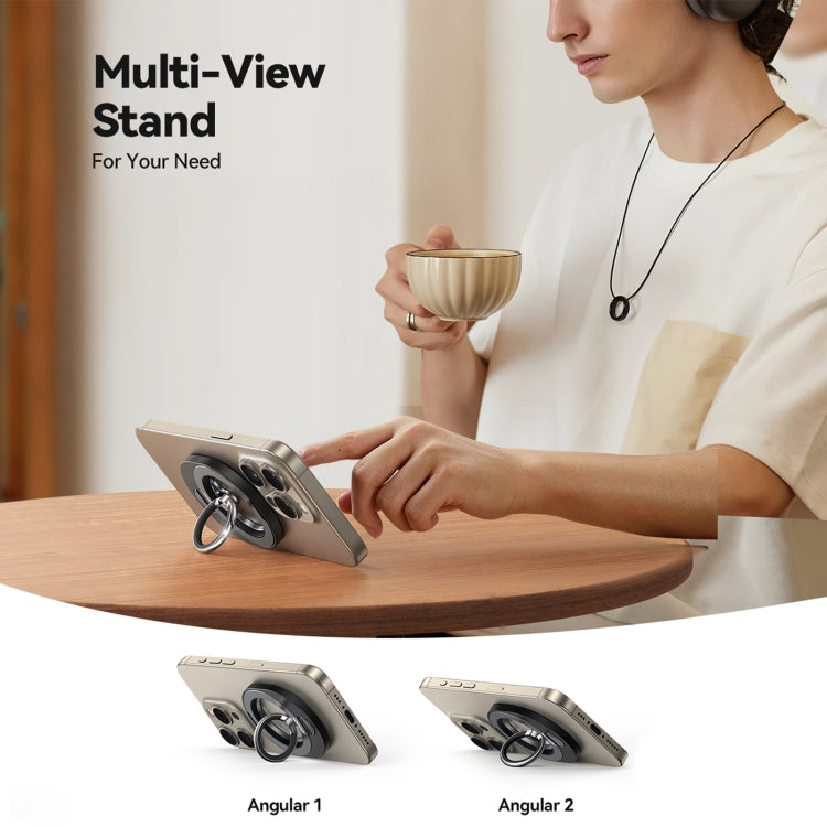 JOYROOM JR-ZS420 Rotatable Foldable Magnetic Mobile Phone Ring Holder(Black)