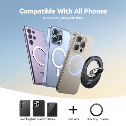 JOYROOM JR-ZS420 Rotatable Foldable Magnetic Mobile Phone Ring Holder(Black)