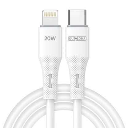 Câble de charge rapide DUZZONA A10 PD20W 480Mbps Type-C vers 8 broches, longueur : 1 m (blanc)