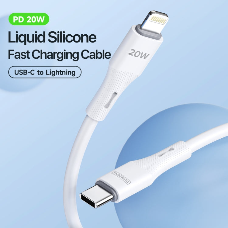 Câble de charge rapide DUZZONA A10 PD20W 480Mbps Type-C vers 8 broches, longueur : 1 m (blanc)