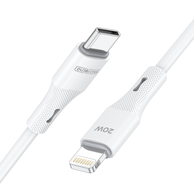 Câble de charge rapide DUZZONA A10 PD20W 480Mbps Type-C vers 8 broches, longueur : 1 m (blanc)