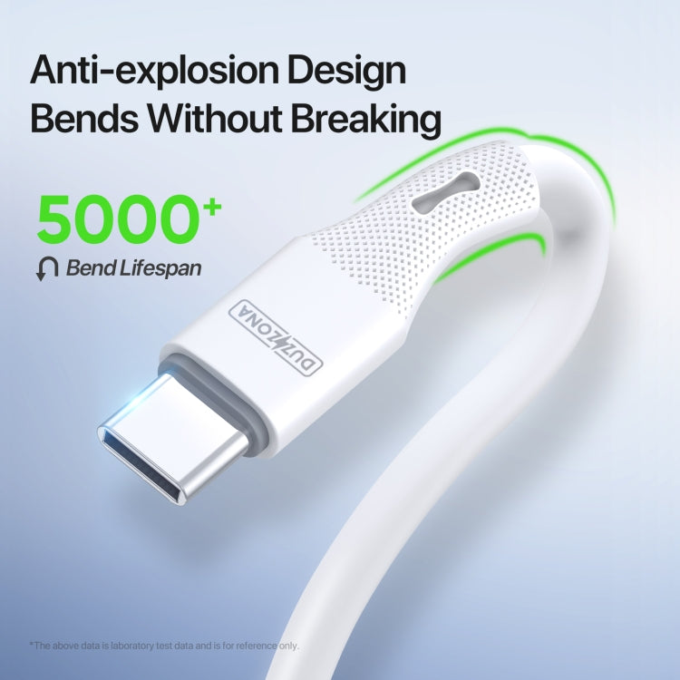 Câble de charge rapide DUZZONA A10 PD20W 480Mbps Type-C vers 8 broches, longueur : 1 m (blanc)