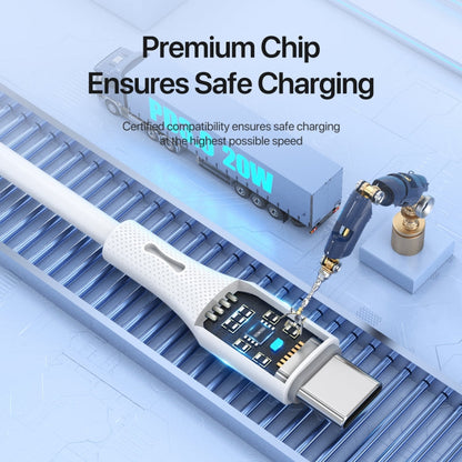 Câble de charge rapide DUZZONA A10 PD20W 480Mbps Type-C vers 8 broches, longueur : 1 m (blanc)