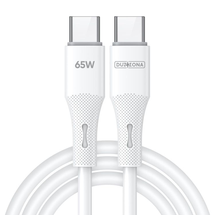DUZZONA A11 PD65W 480Mbps Type-C to Type-C Fast Charging Cable, Length:1m(White)