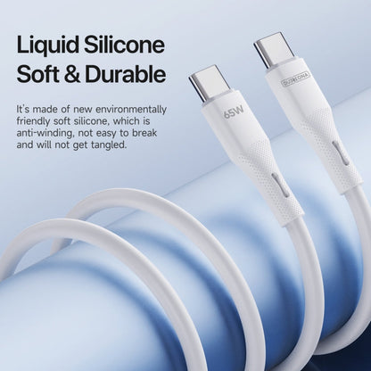 DUZZONA A11 PD65W 480Mbps Type-C to Type-C Fast Charging Cable, Length:1m(White)