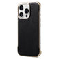 For iPhone 15 Pro Max Denior MagSafe Genuine Leather Calf Texture  Phone Case(Black)