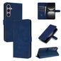 For Samsung Galaxy S25 5G AZNS Skin Feel Calf Texture Flip Leather Phone Case(Blue)