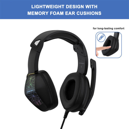 KOTION EACH G6000 On-Ear Gaming Headset with Mic, Length: About 2.1m(Black)