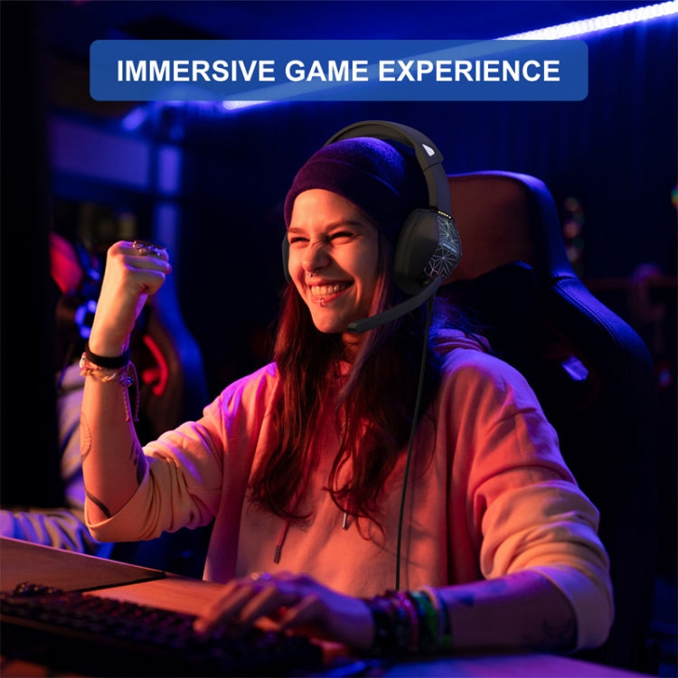 KOTION EACH G6000 On-Ear Gaming Headset with Mic, Length: About 2.1m(Black)