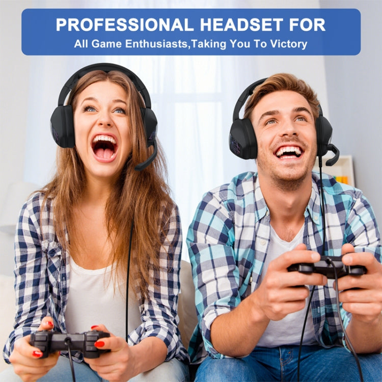 KOTION EACH G6000 On-Ear Gaming Headset with Mic, Length: About 2.1m(Black)