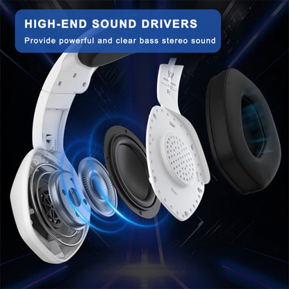 KOTION EACH G6000 On-Ear Gaming Headset with Mic, Length: About 2.1m(Black White)