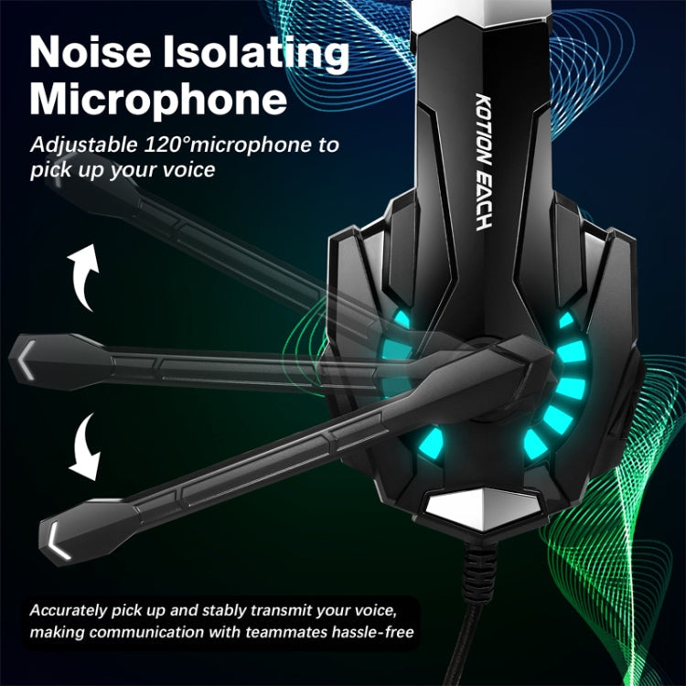 KOTION EACH G9000 Pro On-Ear Gaming Headset with Mic, Cable Length: About 2.1m(Black)