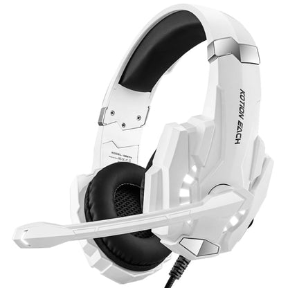 Casque de gaming supra-auriculaire KOTION EACH G9000 Pro avec micro, longueur du câble : environ 2,1 m (noir et blanc)