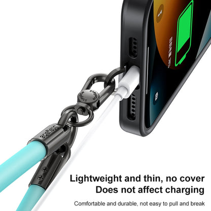DUX DUICS Stoyobe PL-II Universal Silicone Phone Wrist Strap Anti-lost Lanyard(Tiffany Blue)