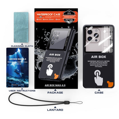 RedPepper Air Box Max 6.9 IP68 Waterproof Phone Case for 6.9 inch Phone(Black)